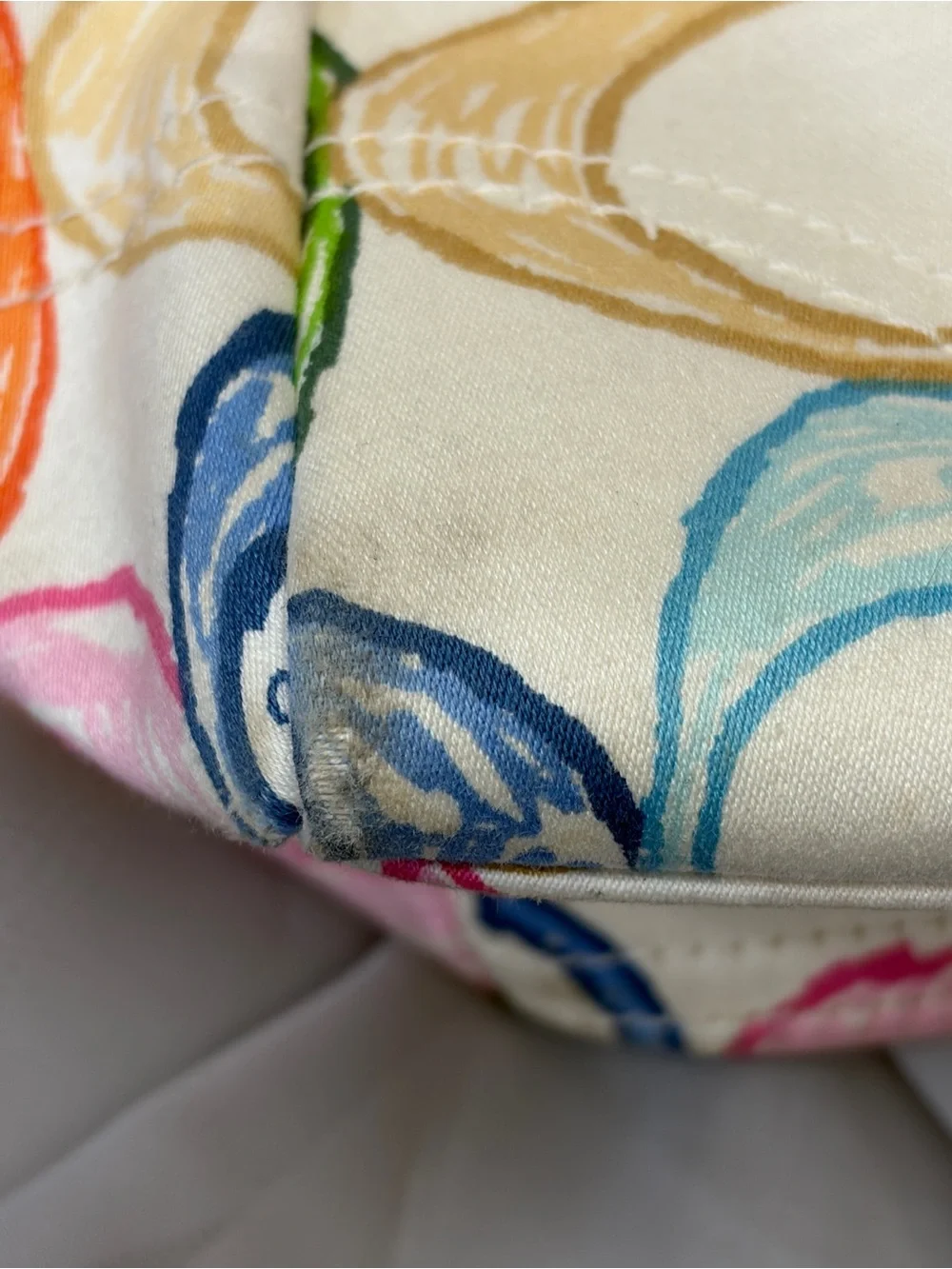 Coach Watercolor Signature "Scribble" Print Tote Bag - Picture 6 of 8